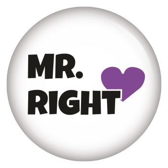 Ansteckbutton Mr. Right